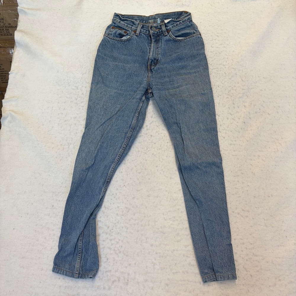 Calvin Klein Jeans Womens Size 4 Blue High Rise Tapered Leg Denim